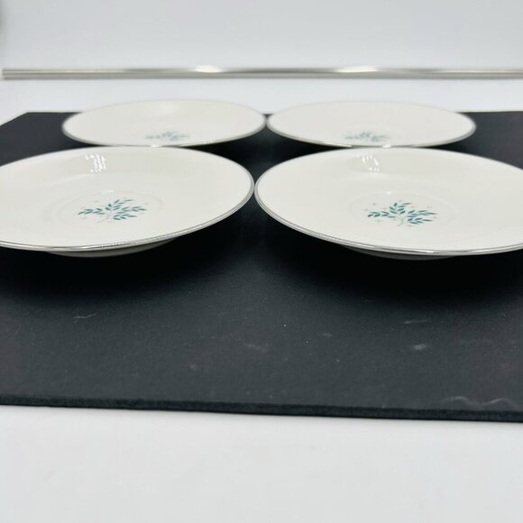 Syracuse China Lyric 5 7/8" Saucer Vintage MCM Made in USA Set of 4 - Picture 7 of 13